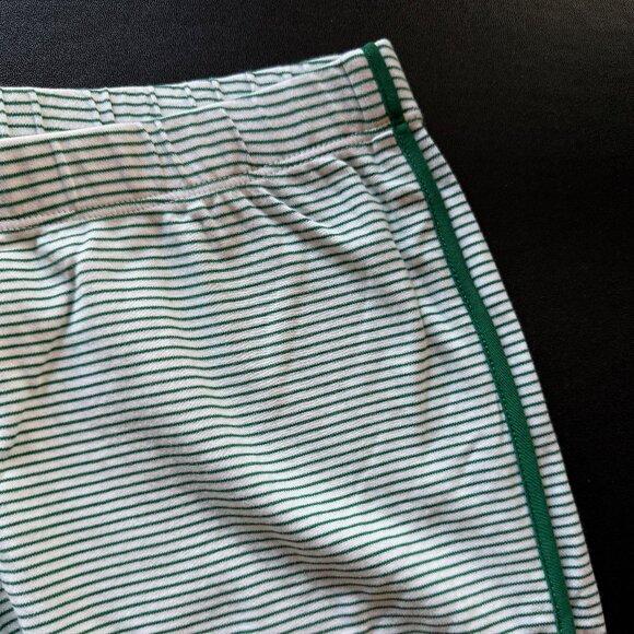 Lake Pajamas Pima Short-Long Set in Green Stripe - Picture 6 of 9